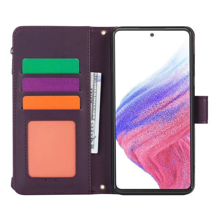 Cell Phone Case for Samsung Galaxy A53 5G RFID Blocking Bump Proof Leather Cover