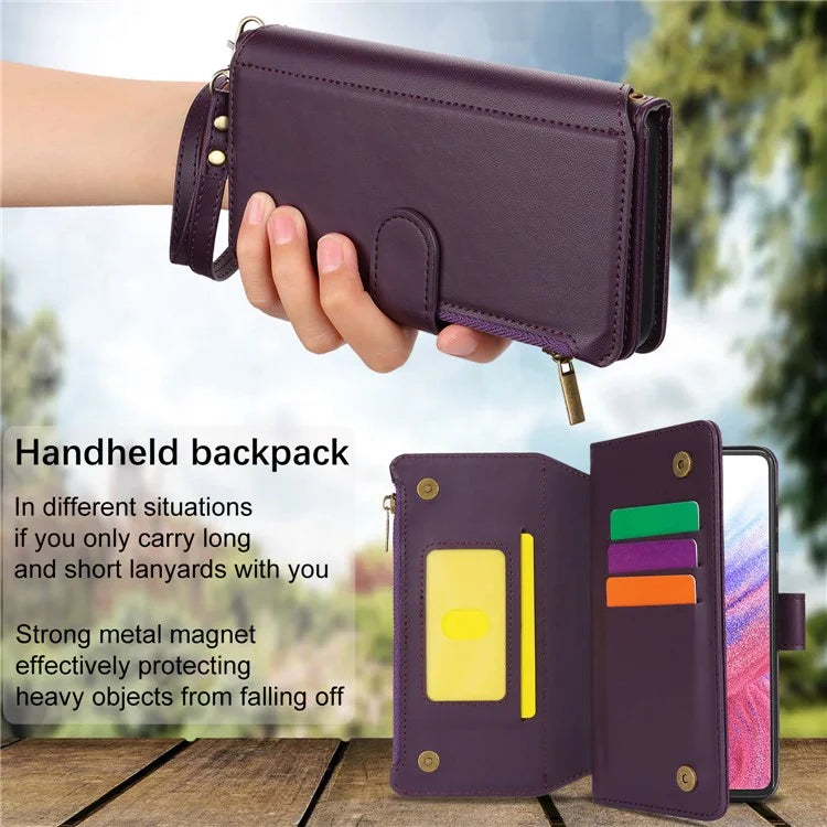Cell Phone Case for Samsung Galaxy A53 5G RFID Blocking Bump Proof Leather Cover