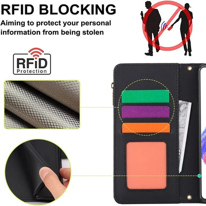 Cell Phone Case for Samsung Galaxy A53 5G RFID Blocking Bump Proof Leather Cover