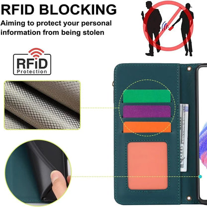 Cell Phone Case for Samsung Galaxy A53 5G RFID Blocking Bump Proof Leather Cover