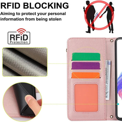 Cell Phone Case for Samsung Galaxy A53 5G RFID Blocking Bump Proof Leather Cover