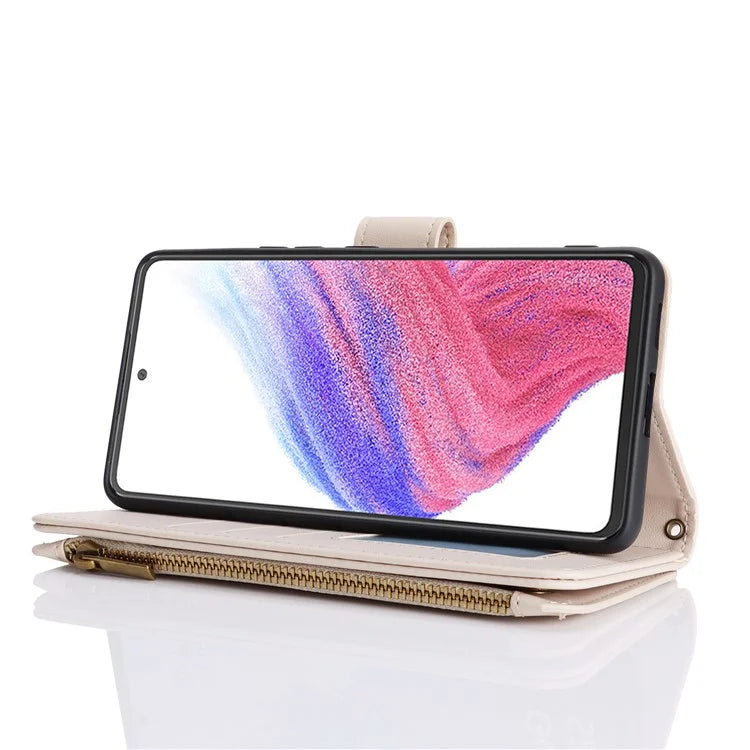 Cell Phone Case for Samsung Galaxy A53 5G RFID Blocking Bump Proof Leather Cover