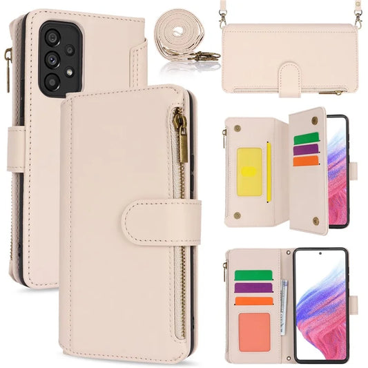 For Samsung Galaxy A14 4G / 5G RFID Blocking Cell Phone Case Anti-fall Leather Cover