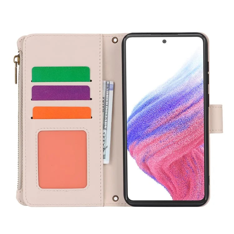 For Samsung Galaxy A14 4G / 5G RFID Blocking Cell Phone Case Anti-fall Leather Cover