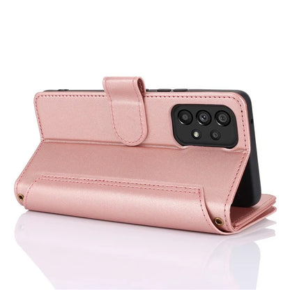 For Samsung Galaxy A14 4G / 5G RFID Blocking Cell Phone Case Anti-fall Leather Cover