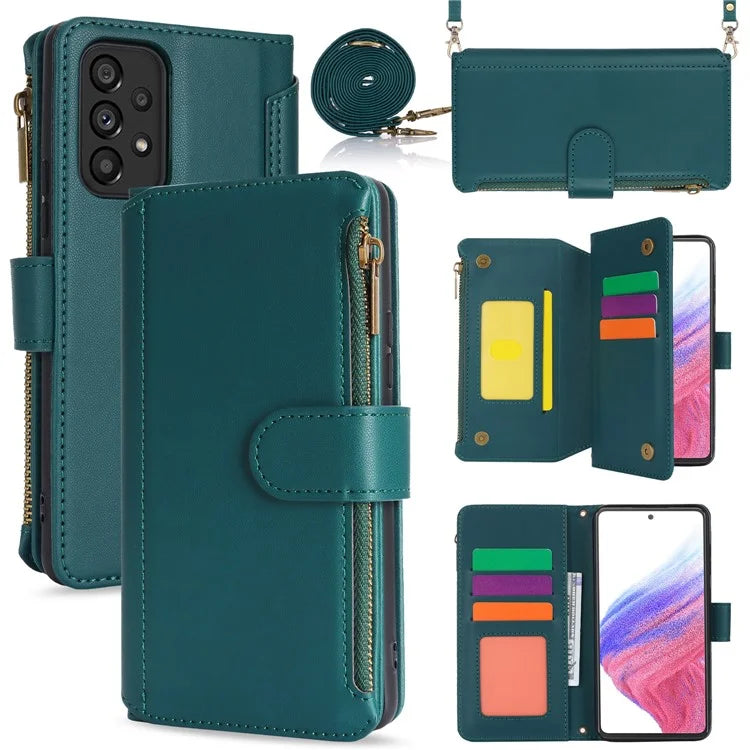 For Samsung Galaxy A14 4G / 5G RFID Blocking Cell Phone Case Anti-fall Leather Cover