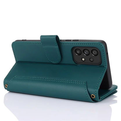 For Samsung Galaxy A14 4G / 5G RFID Blocking Cell Phone Case Anti-fall Leather Cover
