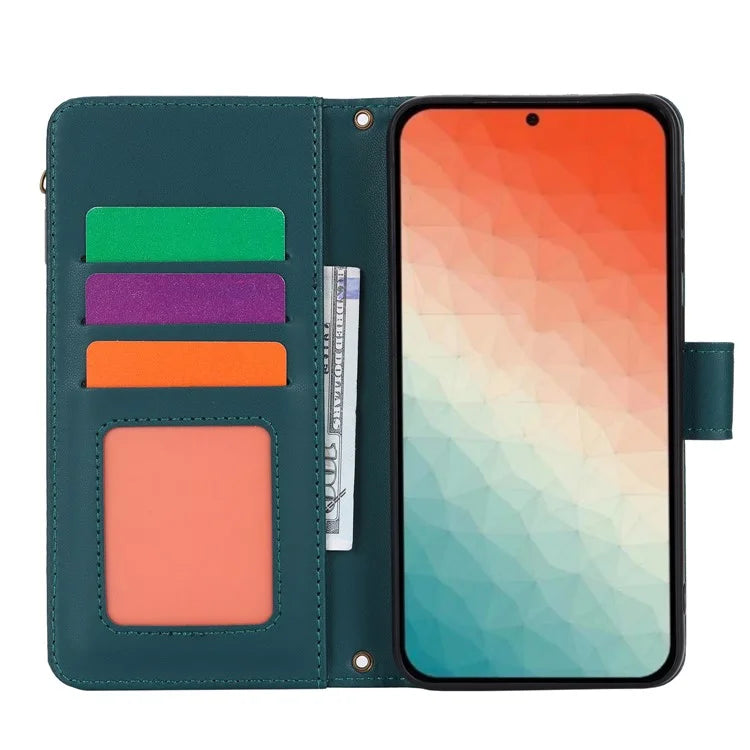 For Samsung Galaxy S24 RFID Blocking Cell Phone Case Shockproof Leather Cover