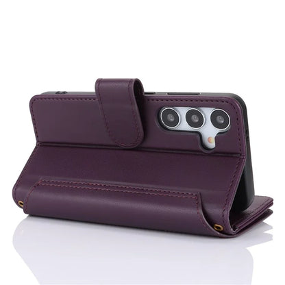 For Samsung Galaxy S24 RFID Blocking Cell Phone Case Shockproof Leather Cover