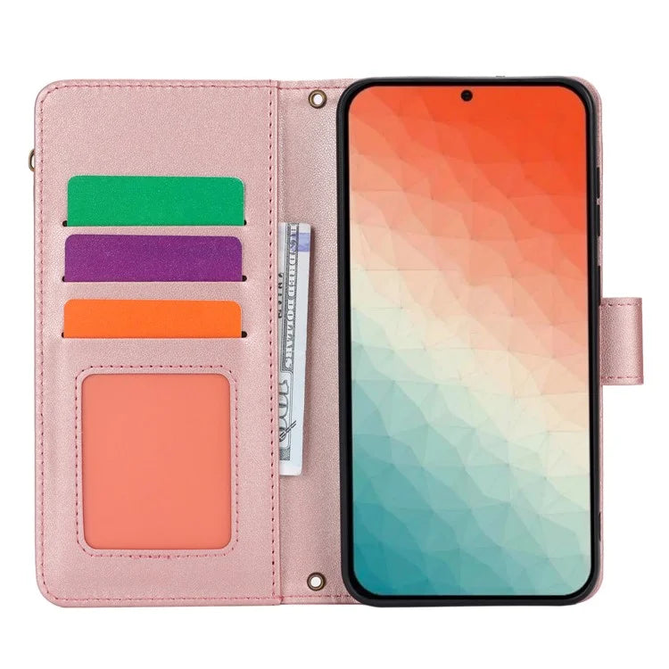 For Samsung Galaxy S24 RFID Blocking Cell Phone Case Shockproof Leather Cover