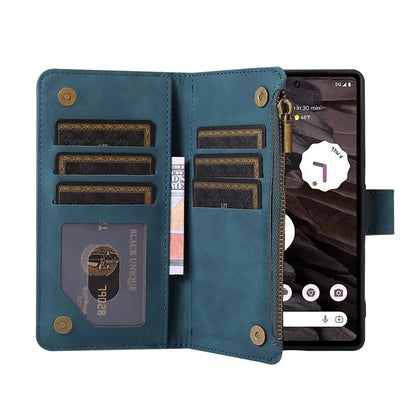 For Google Pixel 6 Pro 5G Magnetic Case Rhombus Imprint Leather Flip Stand Cover with Wrist strap