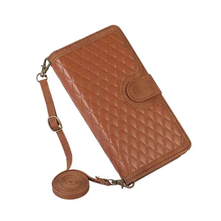 For Samsung Galaxy A12 Cell Phone Case 9 Card Slots Zipper Pocket Anti-scratch Leather Cover