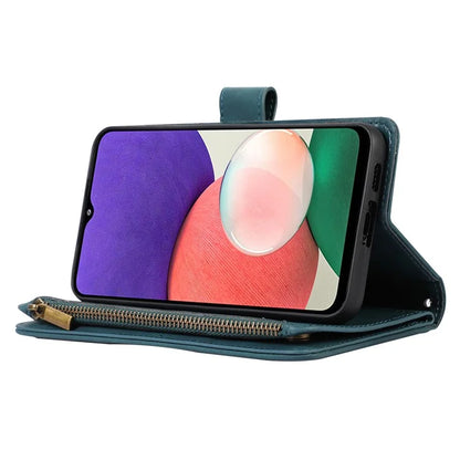 Zipper Pocket Case For Samsung Galaxy A22 4G (EU Version) Shell Imprinted Leather Wallet Stand Cover