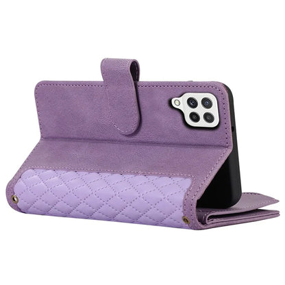 Zipper Pocket Case For Samsung Galaxy A22 4G (EU Version) Shell Imprinted Leather Wallet Stand Cover