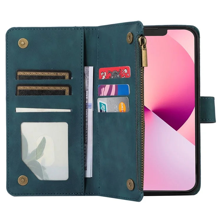 For iPhone 11 Pro Max Cell Phone Case Rhombus Imprinted Leather Drop-proof Wallet Cover