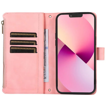 For iPhone 11 Pro Max Cell Phone Case Rhombus Imprinted Leather Drop-proof Wallet Cover