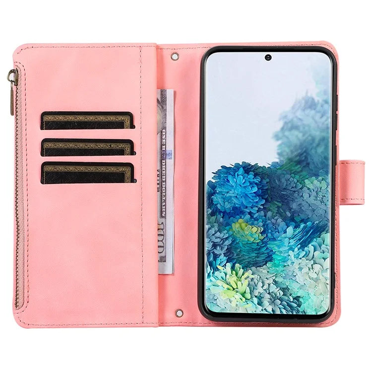 For Samsung Galaxy S20 FE 2022 / S20 FE 5G / S20 FE / S20 Lite 5G Magnetic Phone Case Leather+TPU 9 Card Slots Cover