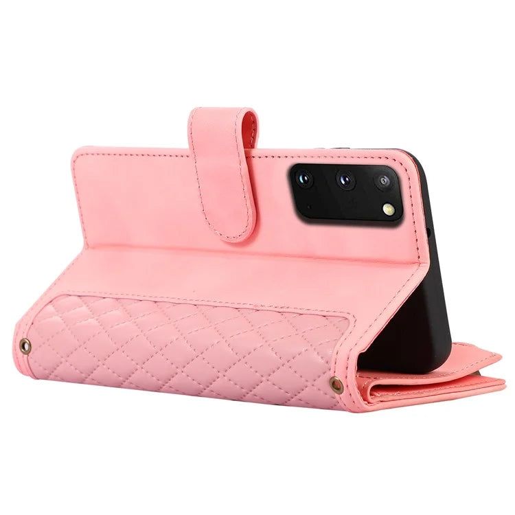 For Samsung Galaxy S20 FE 2022 / S20 FE 5G / S20 FE / S20 Lite 5G Magnetic Phone Case Leather+TPU 9 Card Slots Cover