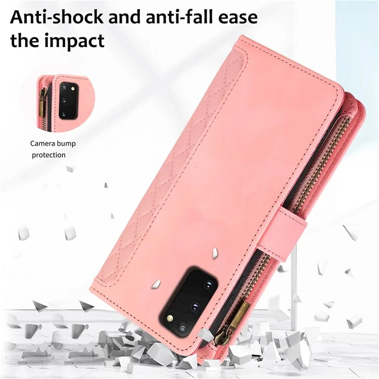 For Samsung Galaxy S20 FE 2022 / S20 FE 5G / S20 FE / S20 Lite 5G Magnetic Phone Case Leather+TPU 9 Card Slots Cover