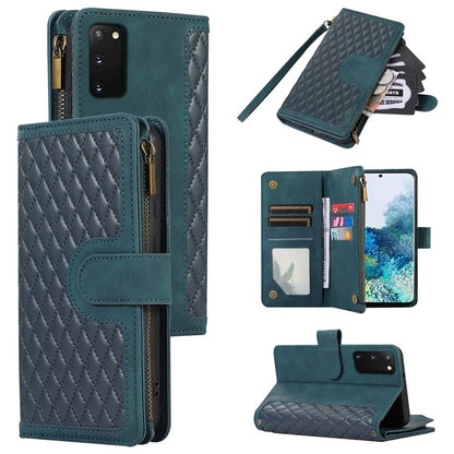 For Samsung Galaxy S20 FE 2022 / S20 FE 5G / S20 FE / S20 Lite 5G Magnetic Phone Case Leather+TPU 9 Card Slots Cover