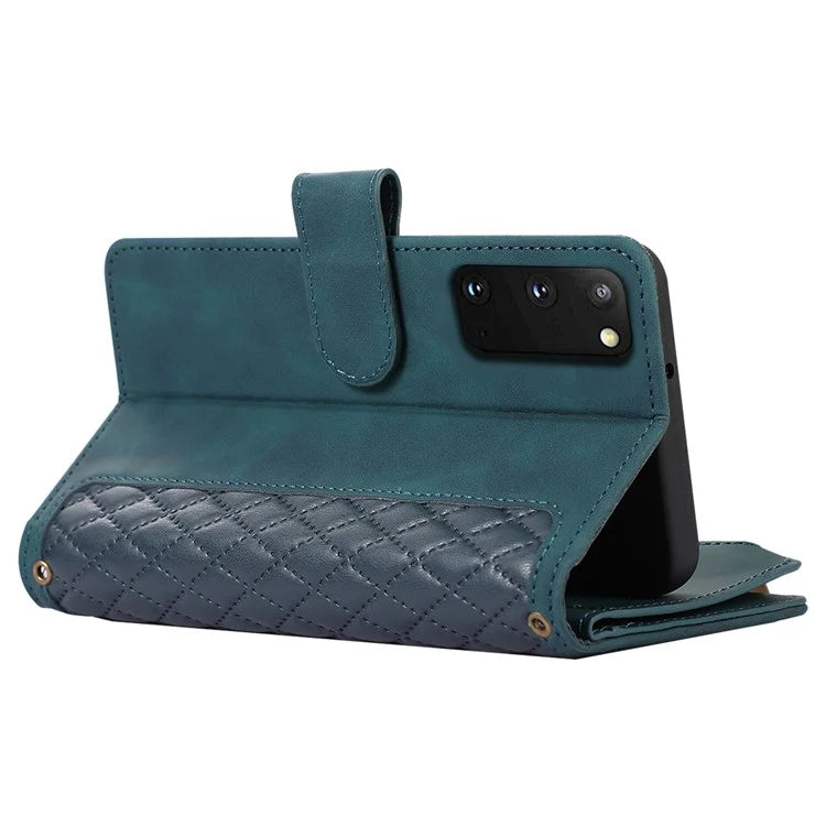 For Samsung Galaxy S20 FE 2022 / S20 FE 5G / S20 FE / S20 Lite 5G Magnetic Phone Case Leather+TPU 9 Card Slots Cover