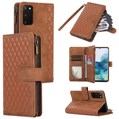 For Samsung Galaxy S20 FE 2022 / S20 FE 5G / S20 FE / S20 Lite 5G Magnetic Phone Case Leather+TPU 9 Card Slots Cover