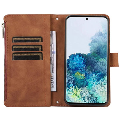 For Samsung Galaxy S20 FE 2022 / S20 FE 5G / S20 FE / S20 Lite 5G Magnetic Phone Case Leather+TPU 9 Card Slots Cover