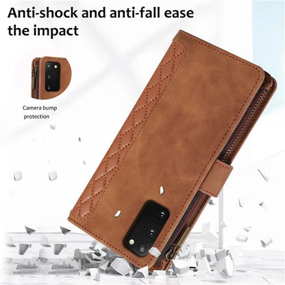For Samsung Galaxy S20 FE 2022 / S20 FE 5G / S20 FE / S20 Lite 5G Magnetic Phone Case Leather+TPU 9 Card Slots Cover