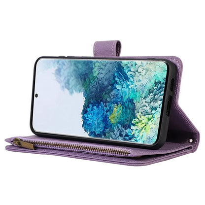 For Samsung Galaxy S20 FE 2022 / S20 FE 5G / S20 FE / S20 Lite 5G Magnetic Phone Case Leather+TPU 9 Card Slots Cover