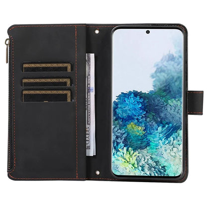 For Samsung Galaxy S20 FE 2022 / S20 FE 5G / S20 FE / S20 Lite 5G Magnetic Phone Case Leather+TPU 9 Card Slots Cover