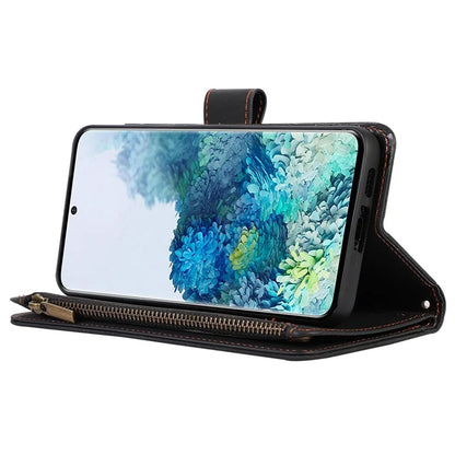 For Samsung Galaxy S20 FE 2022 / S20 FE 5G / S20 FE / S20 Lite 5G Magnetic Phone Case Leather+TPU 9 Card Slots Cover