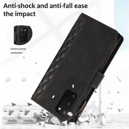 For Samsung Galaxy S20 FE 2022 / S20 FE 5G / S20 FE / S20 Lite 5G Magnetic Phone Case Leather+TPU 9 Card Slots Cover