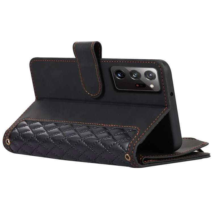 For Samsung Galaxy Note20 Ultra / Note20 Ultra 5G Cover 9 Card Slots Zipper Pocket Phone Wallet Case