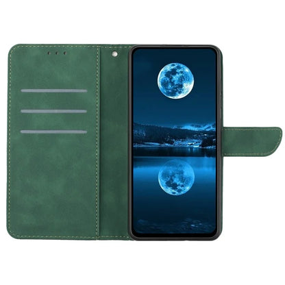 HT05 For OnePlus 12 5G PU Leather Case Line Imprinted Protective Phone Cover