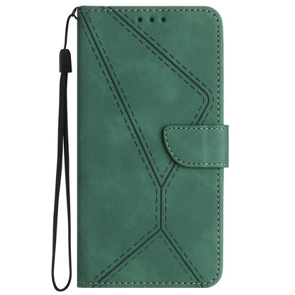 HT05 For OnePlus 12 5G PU Leather Case Line Imprinted Protective Phone Cover