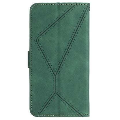 HT05 For OnePlus 12 5G PU Leather Case Line Imprinted Protective Phone Cover