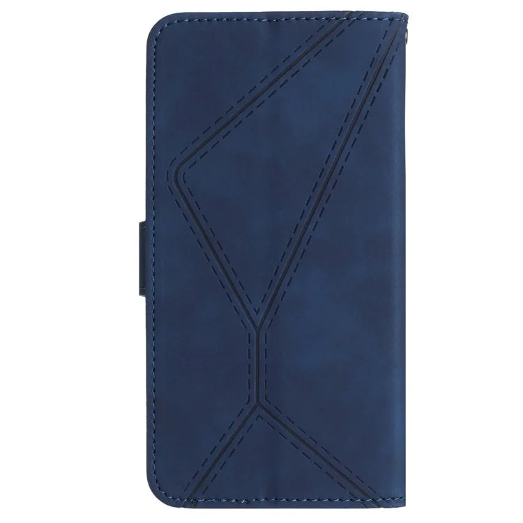HT05 For OnePlus 12 5G PU Leather Case Line Imprinted Protective Phone Cover