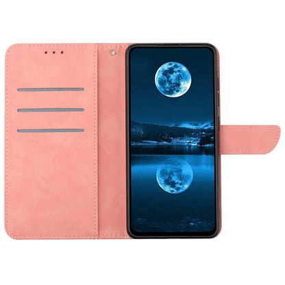 HT05 For OnePlus 12 5G PU Leather Case Line Imprinted Protective Phone Cover