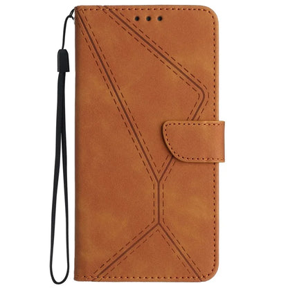HT05 For OnePlus 12 5G PU Leather Case Line Imprinted Protective Phone Cover