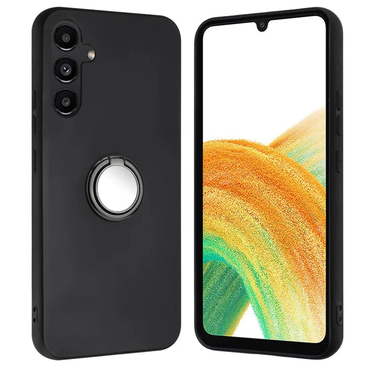 For Samsung Galaxy A55 5G Ring Kickstand Case Matte TPU Phone Cover