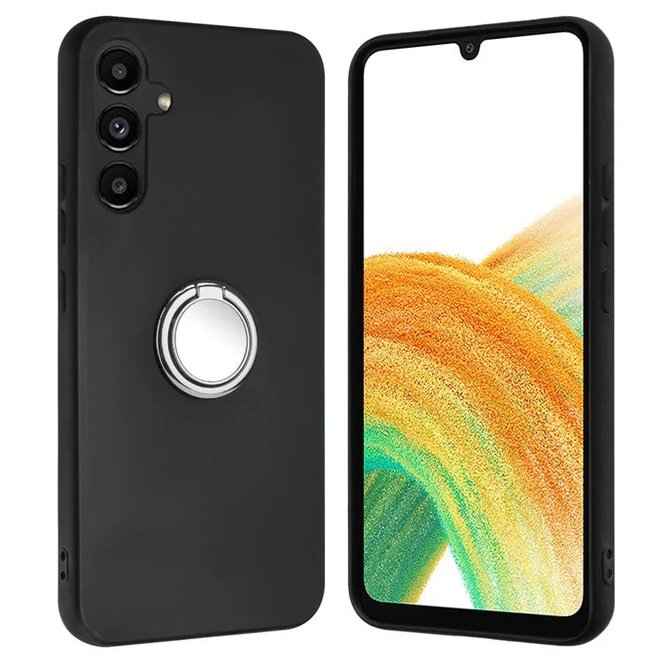 For Samsung Galaxy A55 5G Ring Kickstand Case Matte TPU Phone Cover
