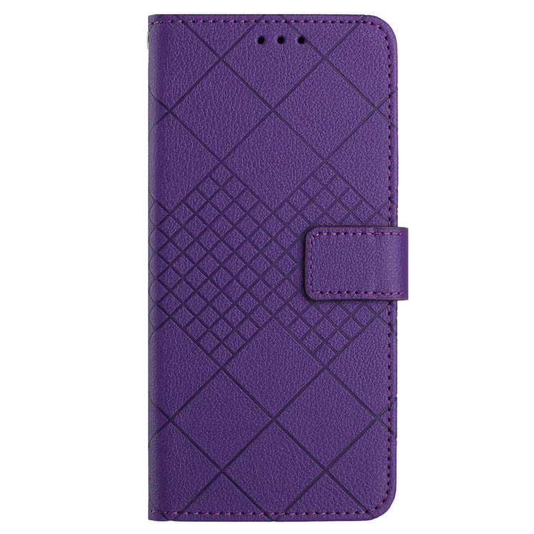 HT06 For Samsung Galaxy A55 5G Flip Leather Case Wallet Cover with Wrist Strap