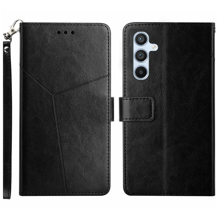 HT01 For Samsung Galaxy A55 5G Flip Leather Case Wallet Phone Cover with Strap