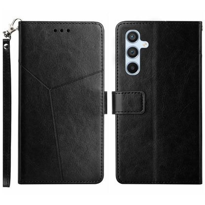 HT01 For Samsung Galaxy A55 5G Flip Leather Case Wallet Phone Cover with Strap