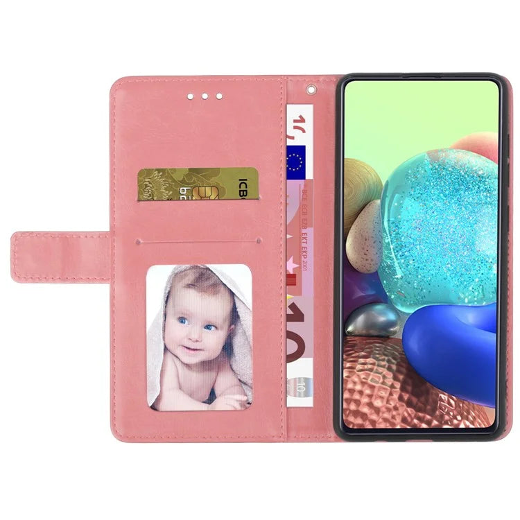 HT01 For Samsung Galaxy A55 5G Flip Leather Case Wallet Phone Cover with Strap
