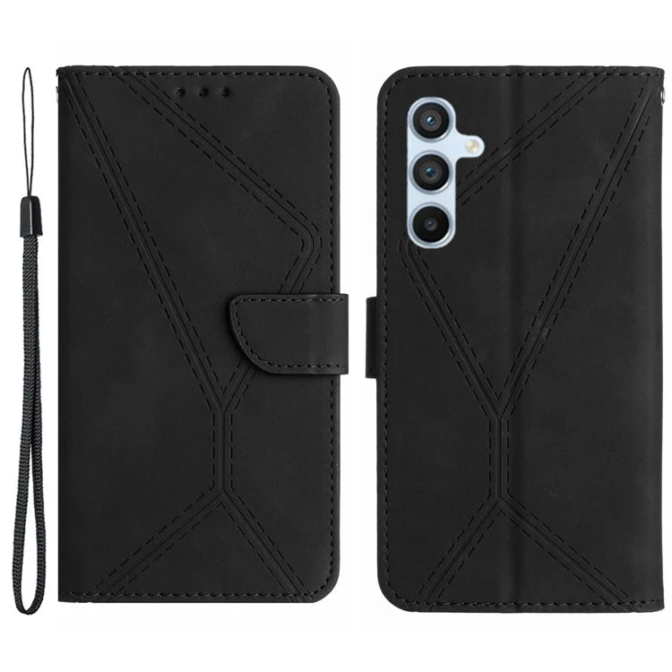HT05 For Samsung Galaxy A55 5G Wallet Leather Case Skin-Feel Phone Cover