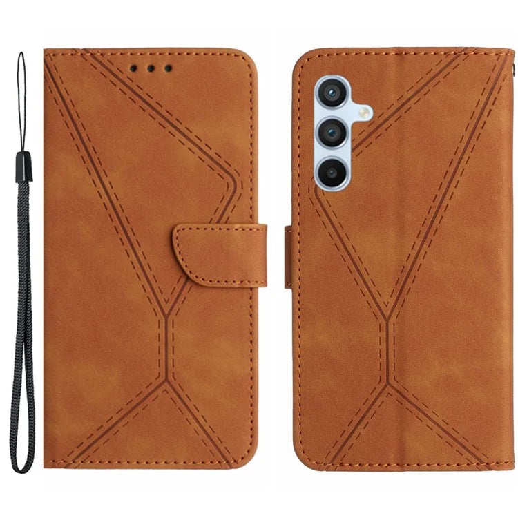 HT05 For Samsung Galaxy A55 5G Wallet Leather Case Skin-Feel Phone Cover