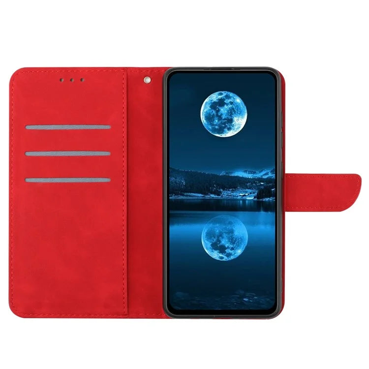 HT05 For Samsung Galaxy A55 5G Wallet Leather Case Skin-Feel Phone Cover