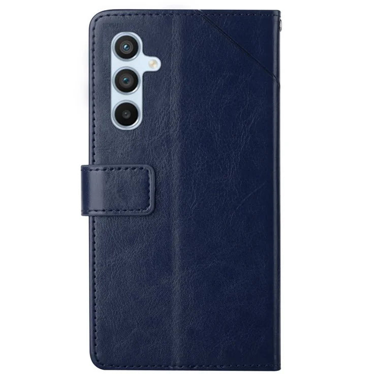 HT01 For Samsung Galaxy A35 5G Wallet Phone Case PU Leather Stand Folio Cover with Strap