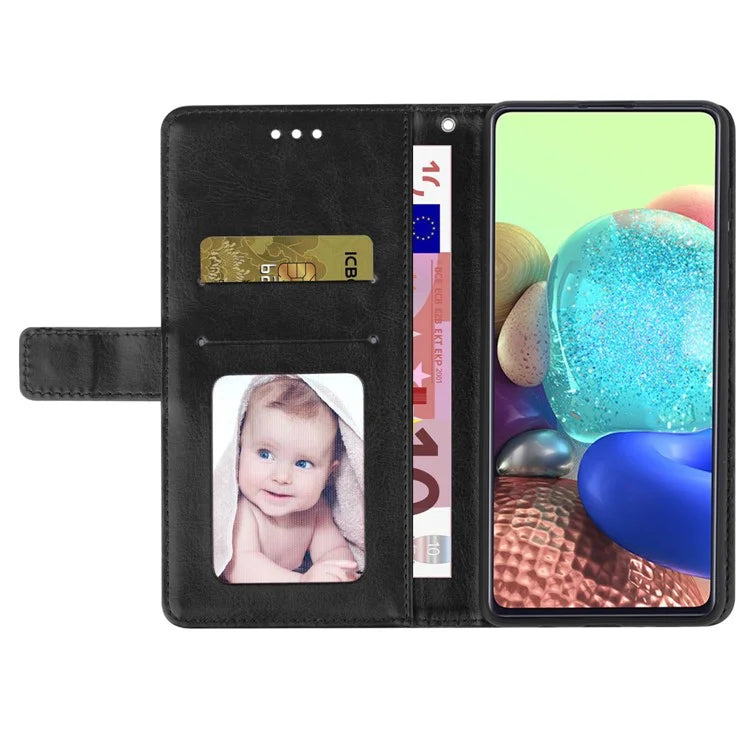HT01 For Samsung Galaxy A35 5G Wallet Phone Case PU Leather Stand Folio Cover with Strap